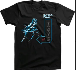 Absaroka Ride the Lighting Bull Neon T-Shirt - Black