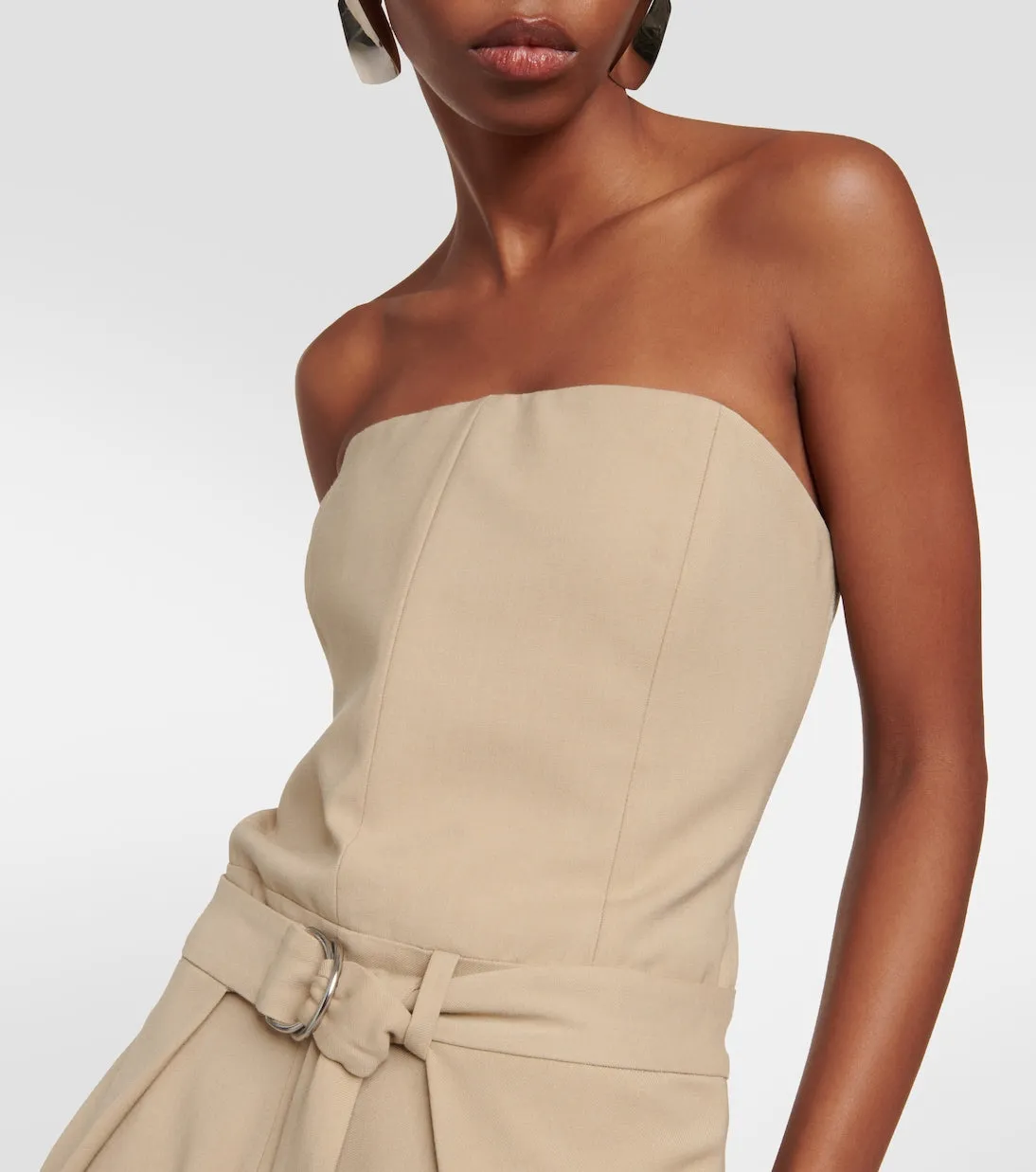 Ami Paris strapless jumpsuit, brown