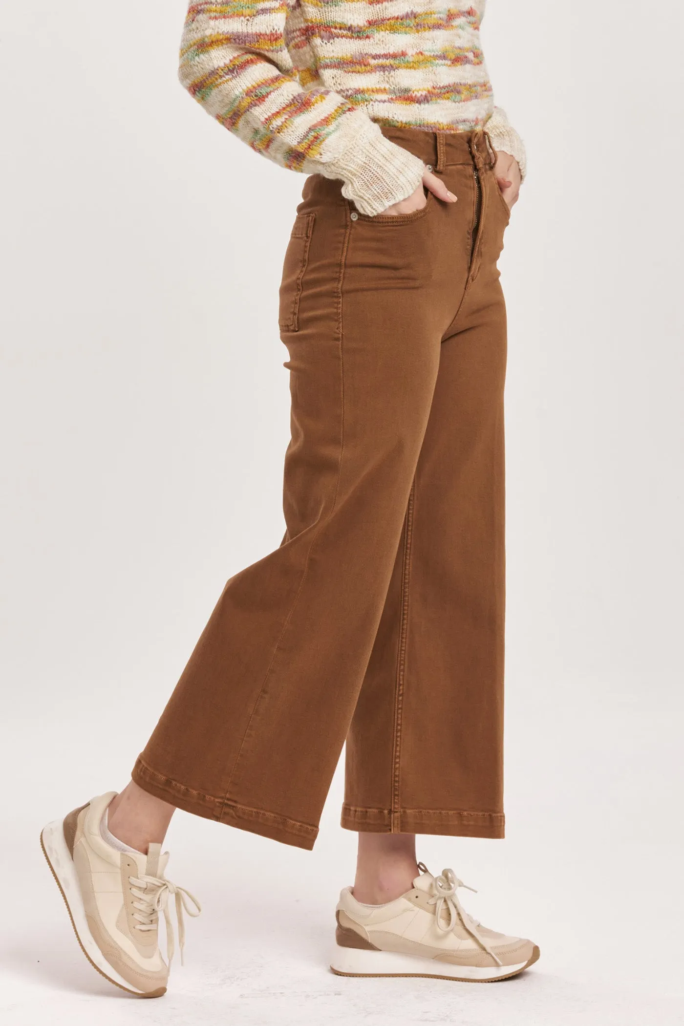 Audrey High Rise Cropped Wide Leg