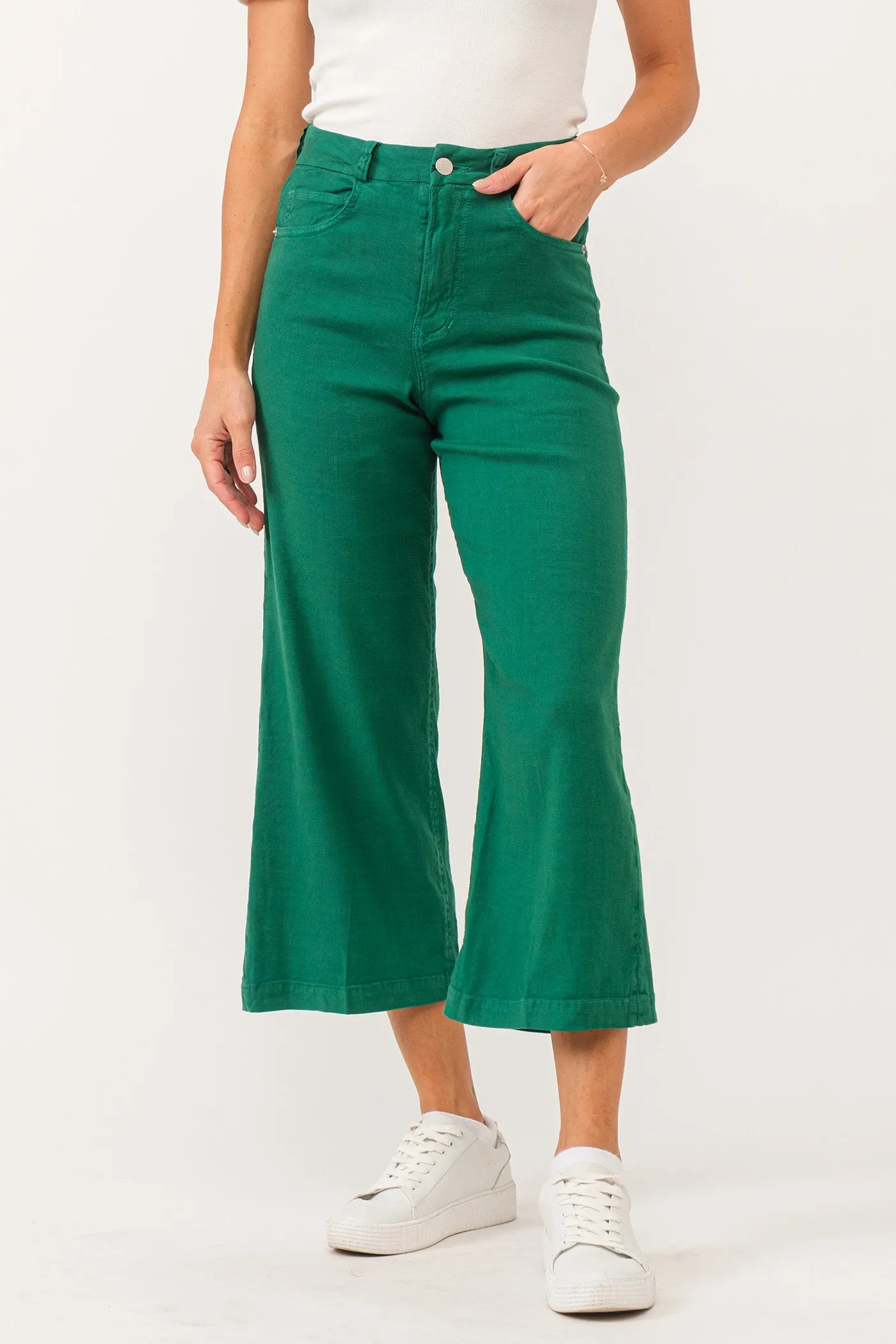 Audrey High Rise Cropped Wide Leg