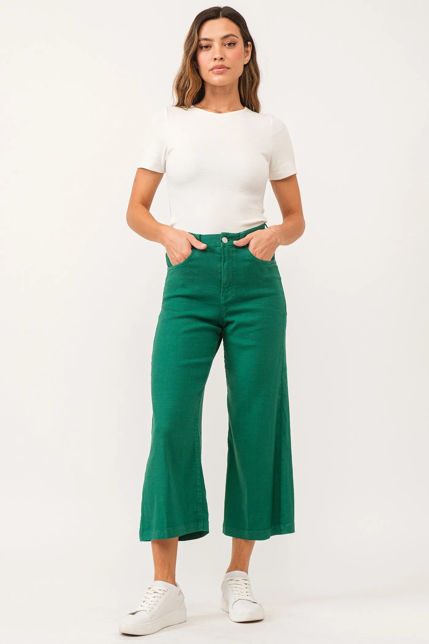 Audrey High Rise Cropped Wide Leg