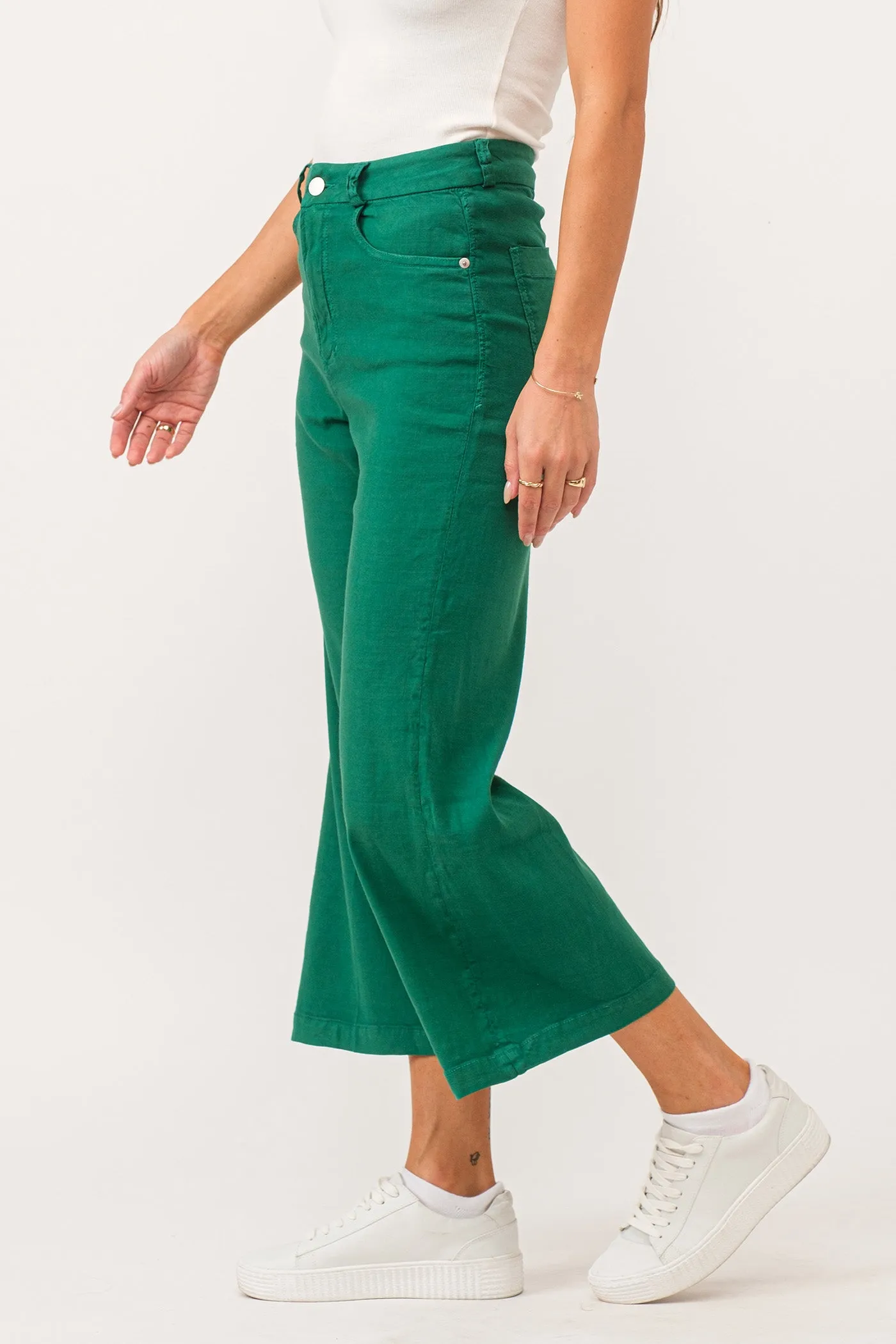 Audrey High Rise Cropped Wide Leg