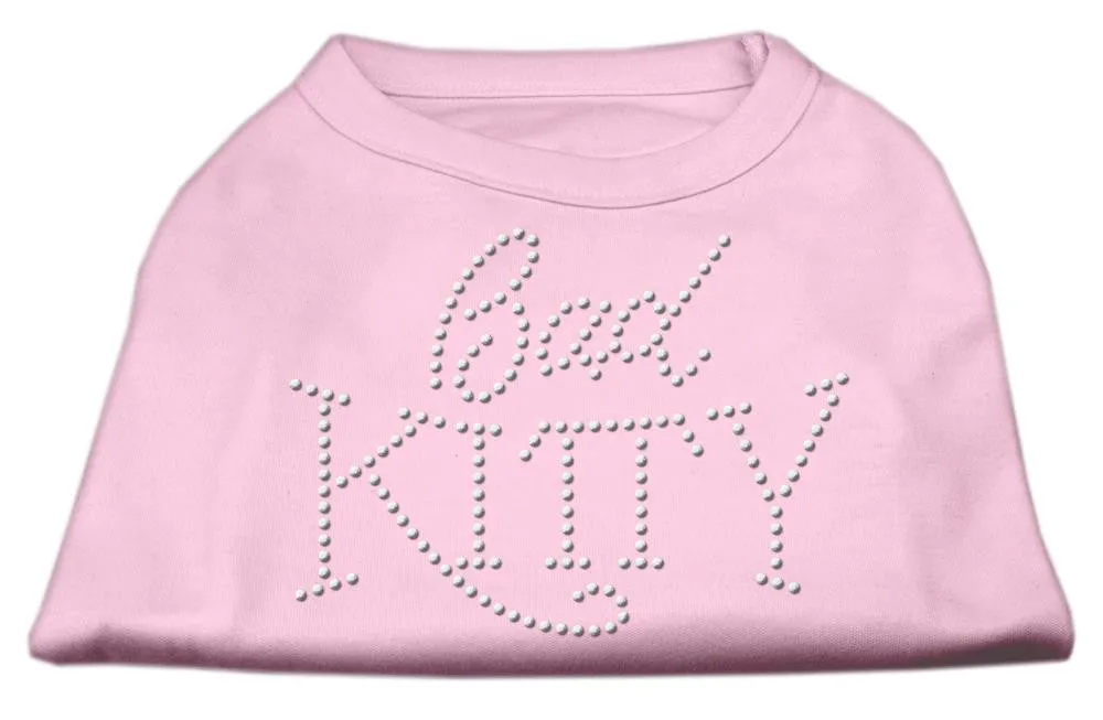 Bad Kitty Rhinestud Shirt Light Pink XL (16)