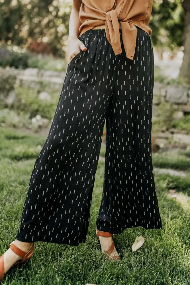 Bento Wide Leg Pants in Black