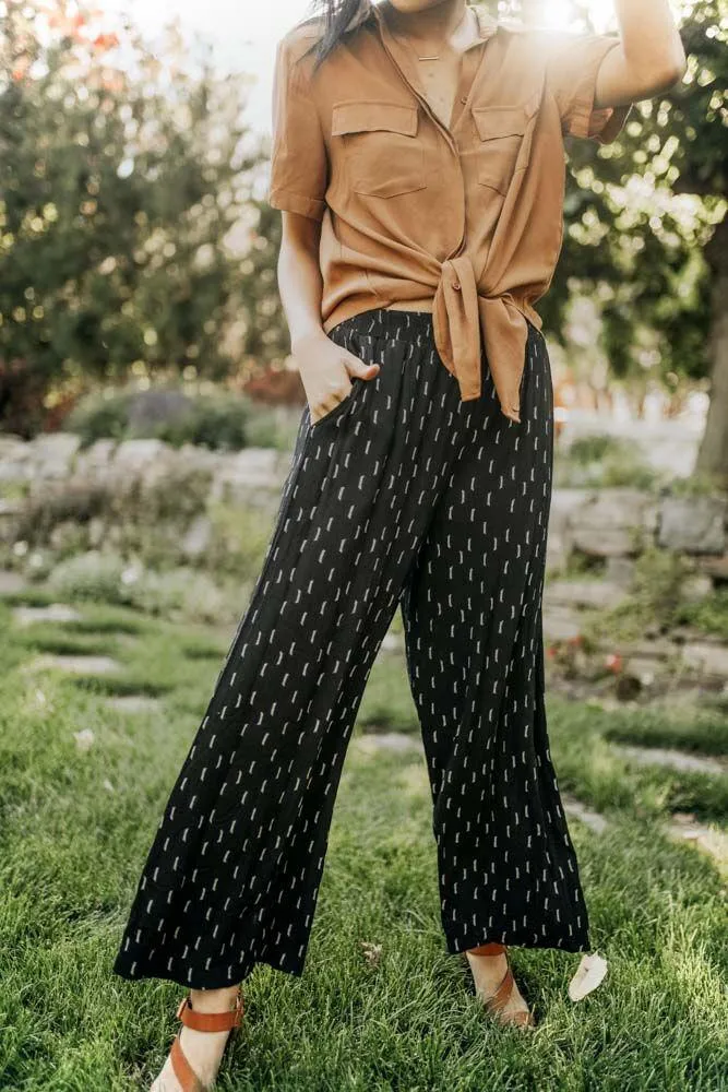 Bento Wide Leg Pants in Black