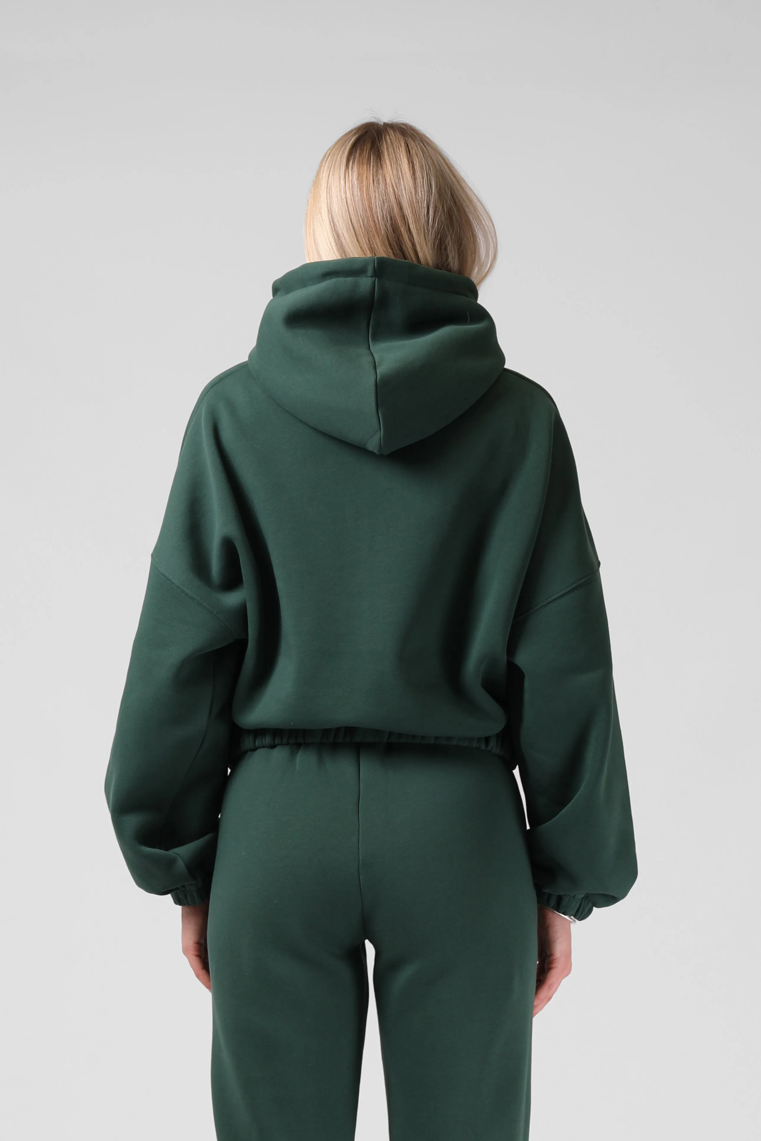 Binate Zip Thru Hood - Pine Needle