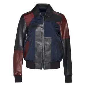 Blouson Leather Patchwork