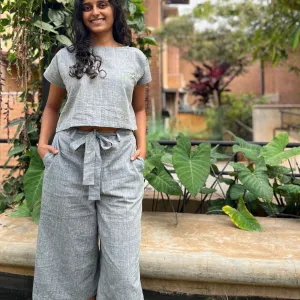 Blue Lagoon- Women's Handloom Cotton Co-ord Set