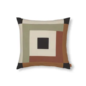 Border Patchwork Throw Pillow