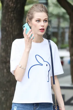 Bunny Embroidered T-Shirt