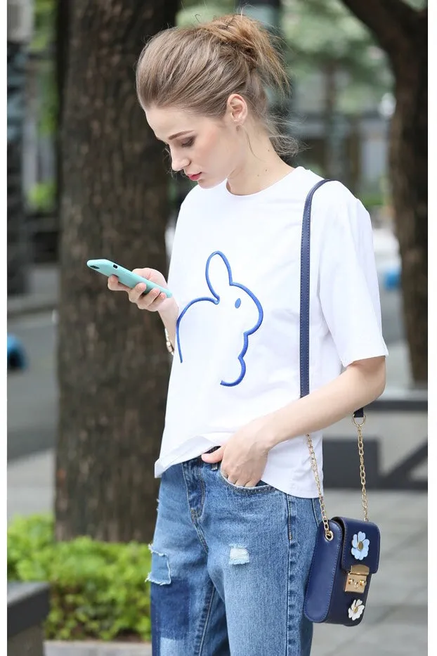 Bunny Embroidered T-Shirt