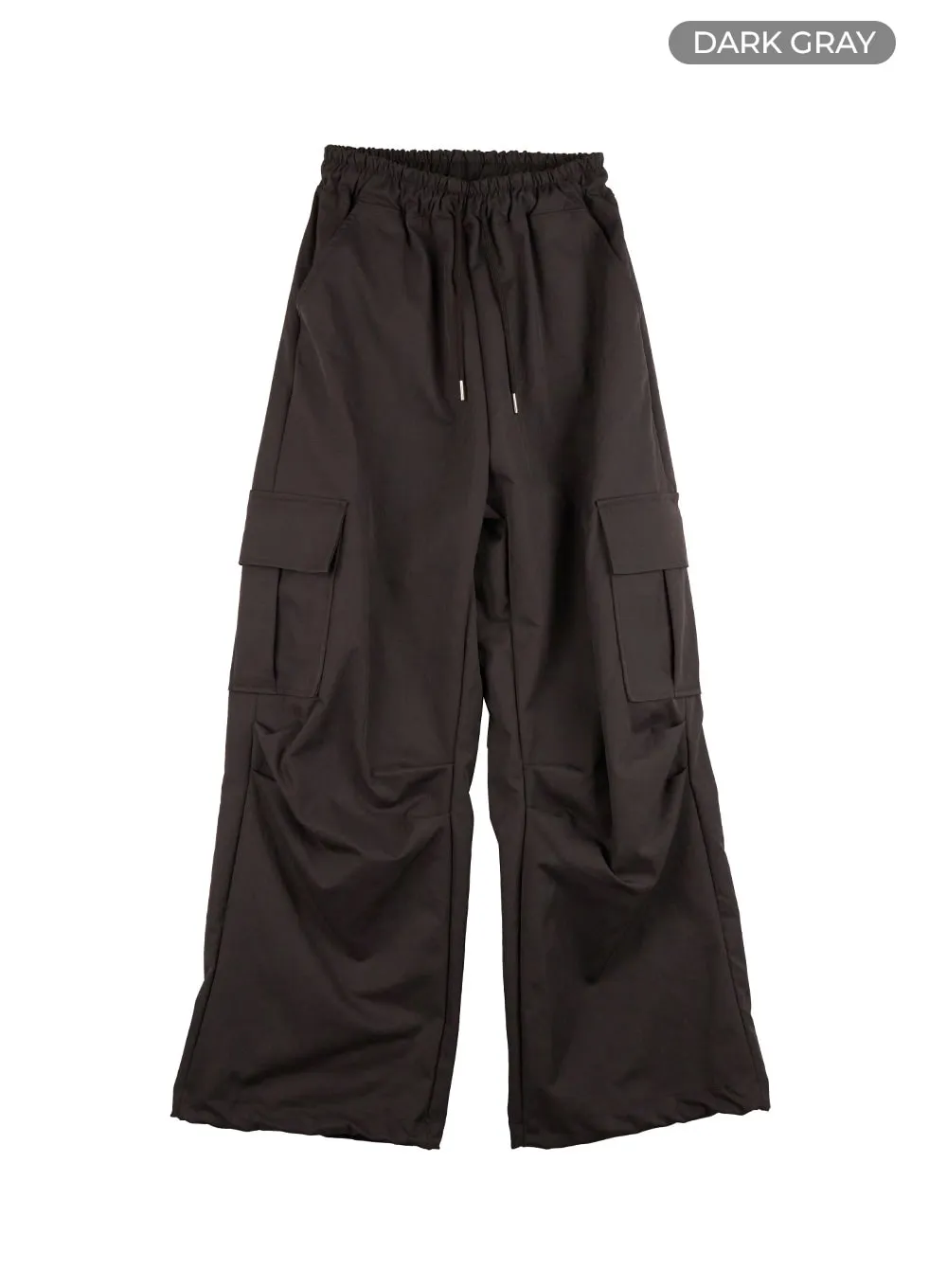 Cargo Pintuck Wide-Leg Pants IS402