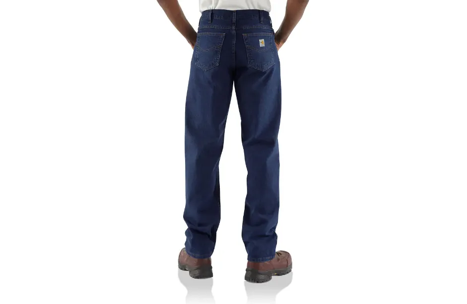 Carhartt, Flame-Resistant Signature Denim Jean-Relaxed Fit, FRB100, Denim