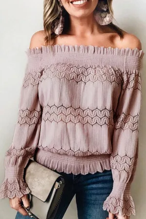 Cherished Memories Off Shoulder Lace Top