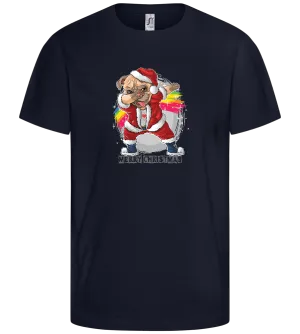 Christmas Pug Dab Design - Comfort kids fitted t-shirt