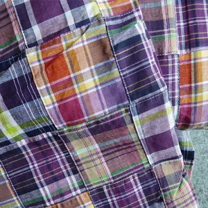 Cotton Patchwork Madras - Purple / Magenta / Green