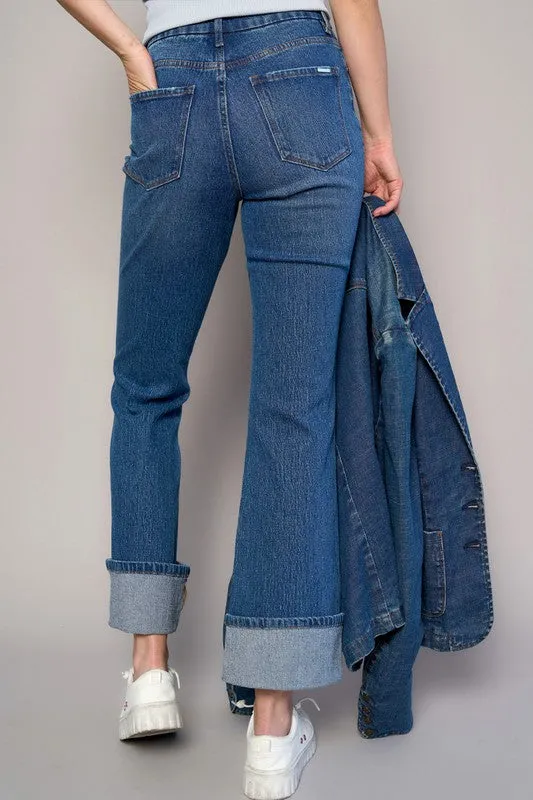 Cuffed Cropped High Rise Jeans *Online Only*