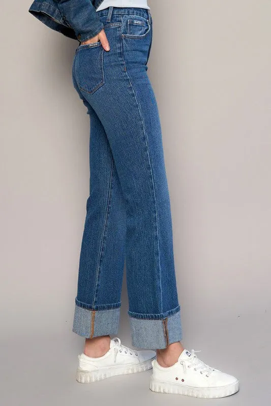 Cuffed Cropped High Rise Jeans *Online Only*