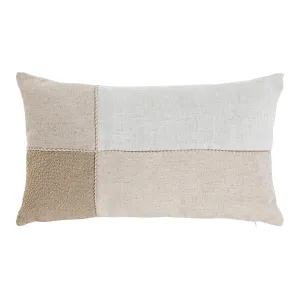 Cushion Home ESPRIT White Beige Patchwork Cottage 50 x 30 cm