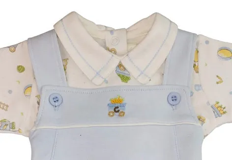 Easter Bunny Baby Boy Overall Set