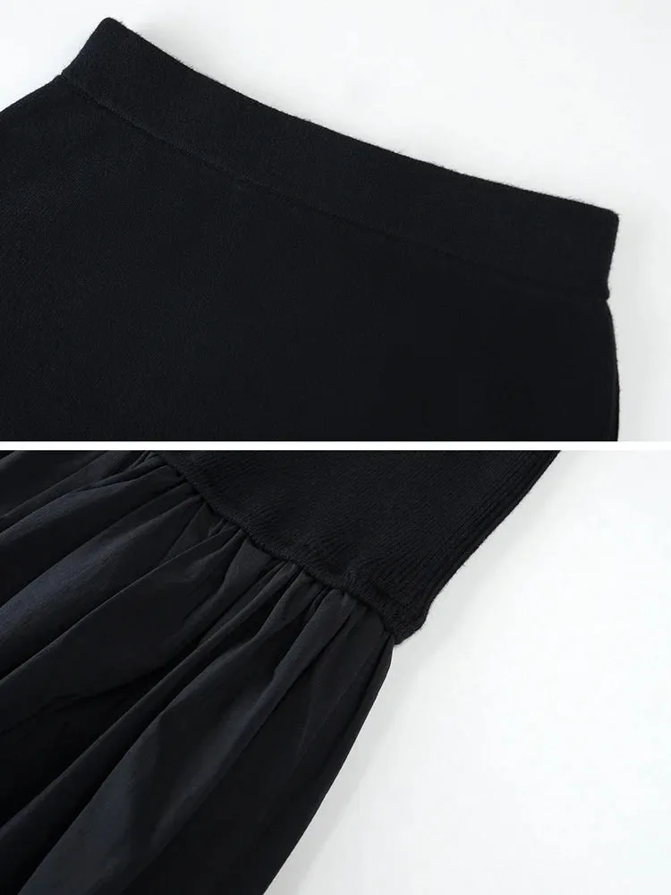 Elegant Solid Minimalist Skirt For Women High Waist A Line Midi Skirts Female Summer Fashion Clothes Style