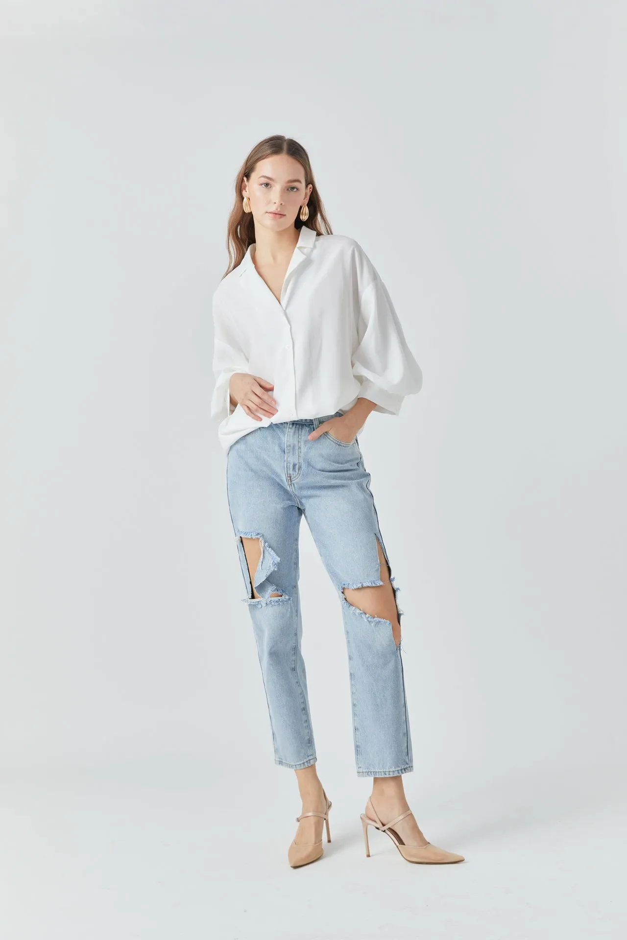 Endless Rose - Destroyed High Waisted Skinny Jeans