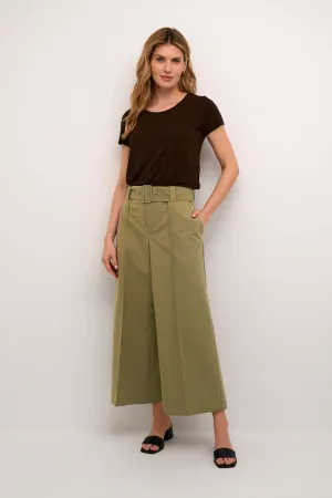 Evi Wide Leg Pants in Burnt Olive