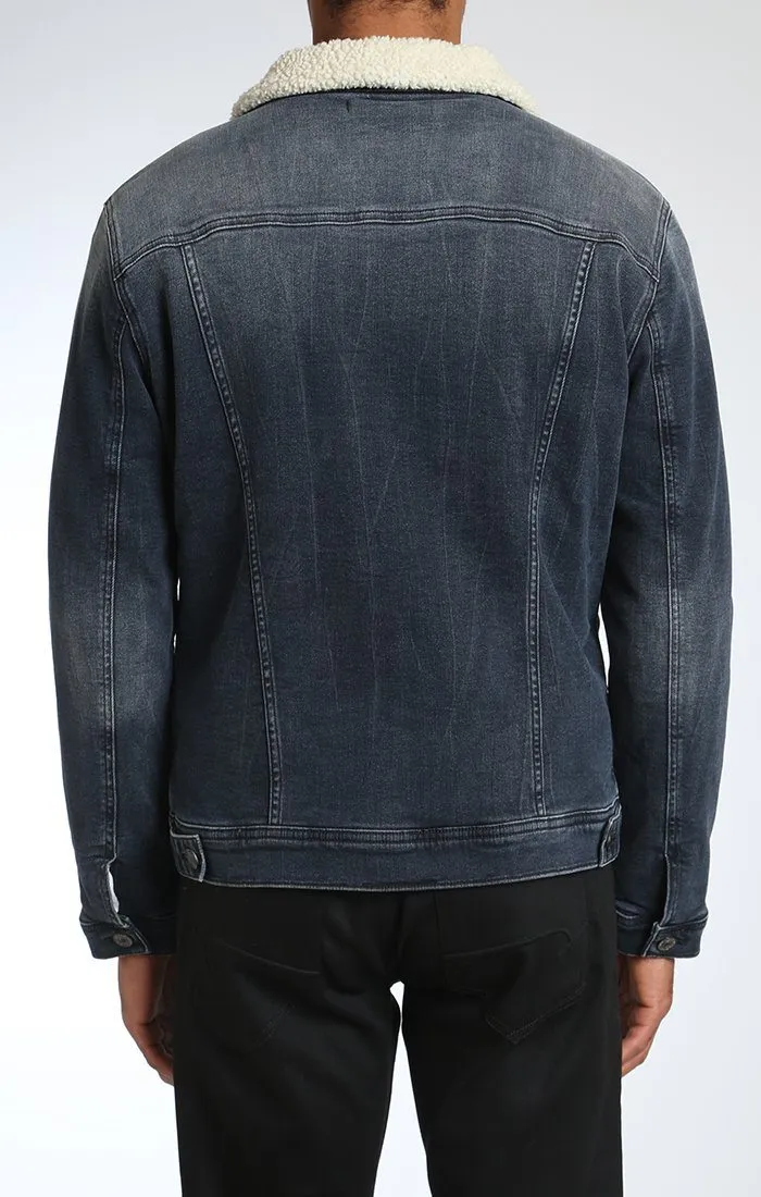 FRANK JACKET IN FUR INK BRUSHED COMFORT