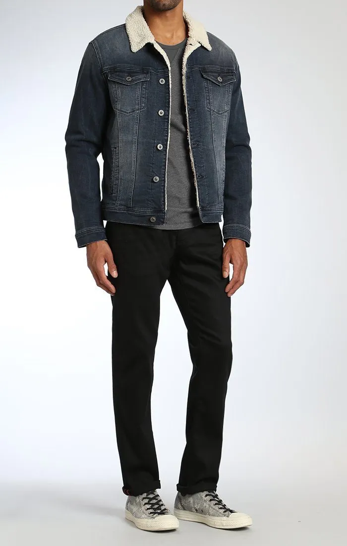 FRANK JACKET IN FUR INK BRUSHED COMFORT