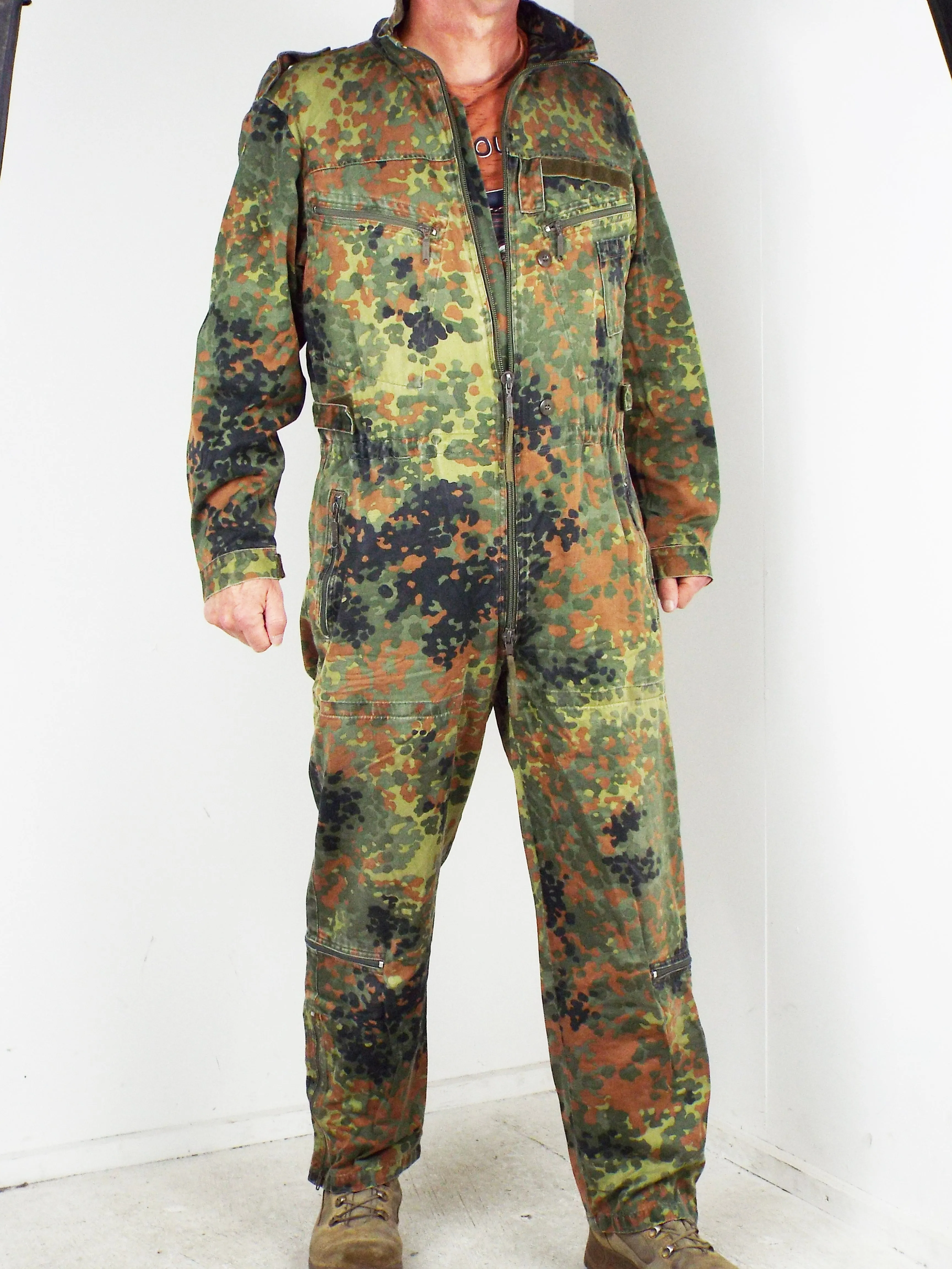 German Armoured Fighting Vehicle Tank Suit / coveralls - Flecktarn camo