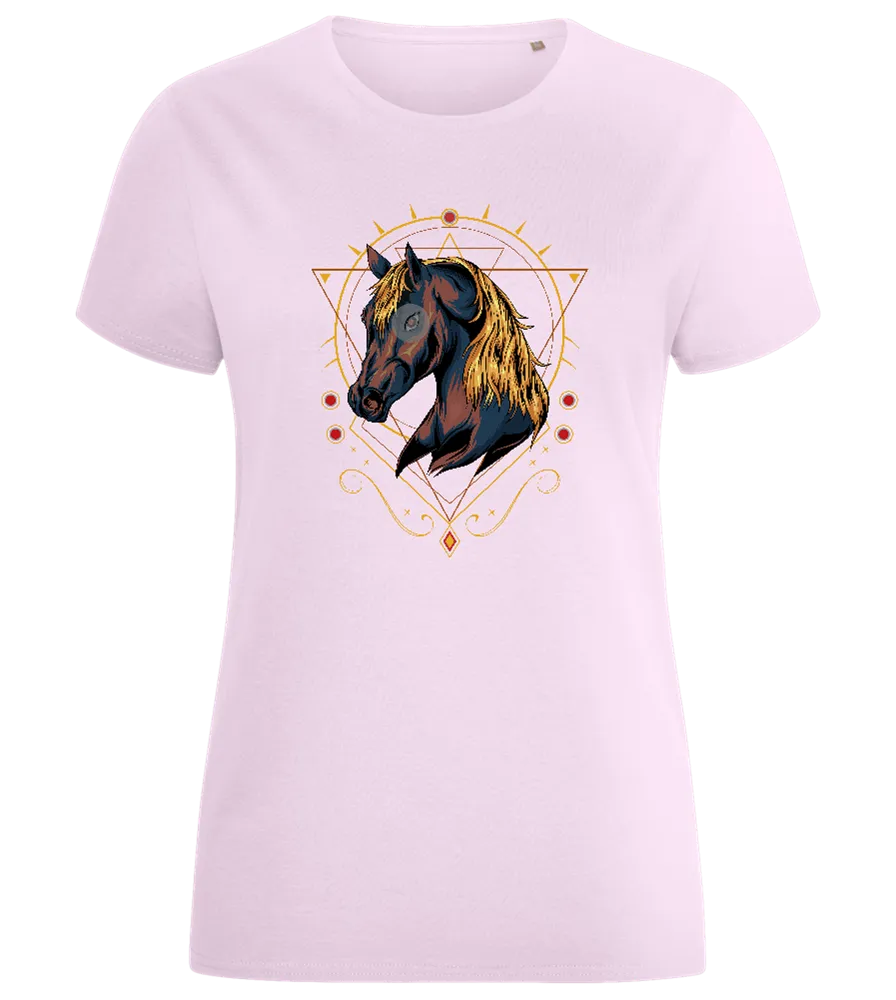 Horse with Lines Design - Comfort women's fitted t-shirt