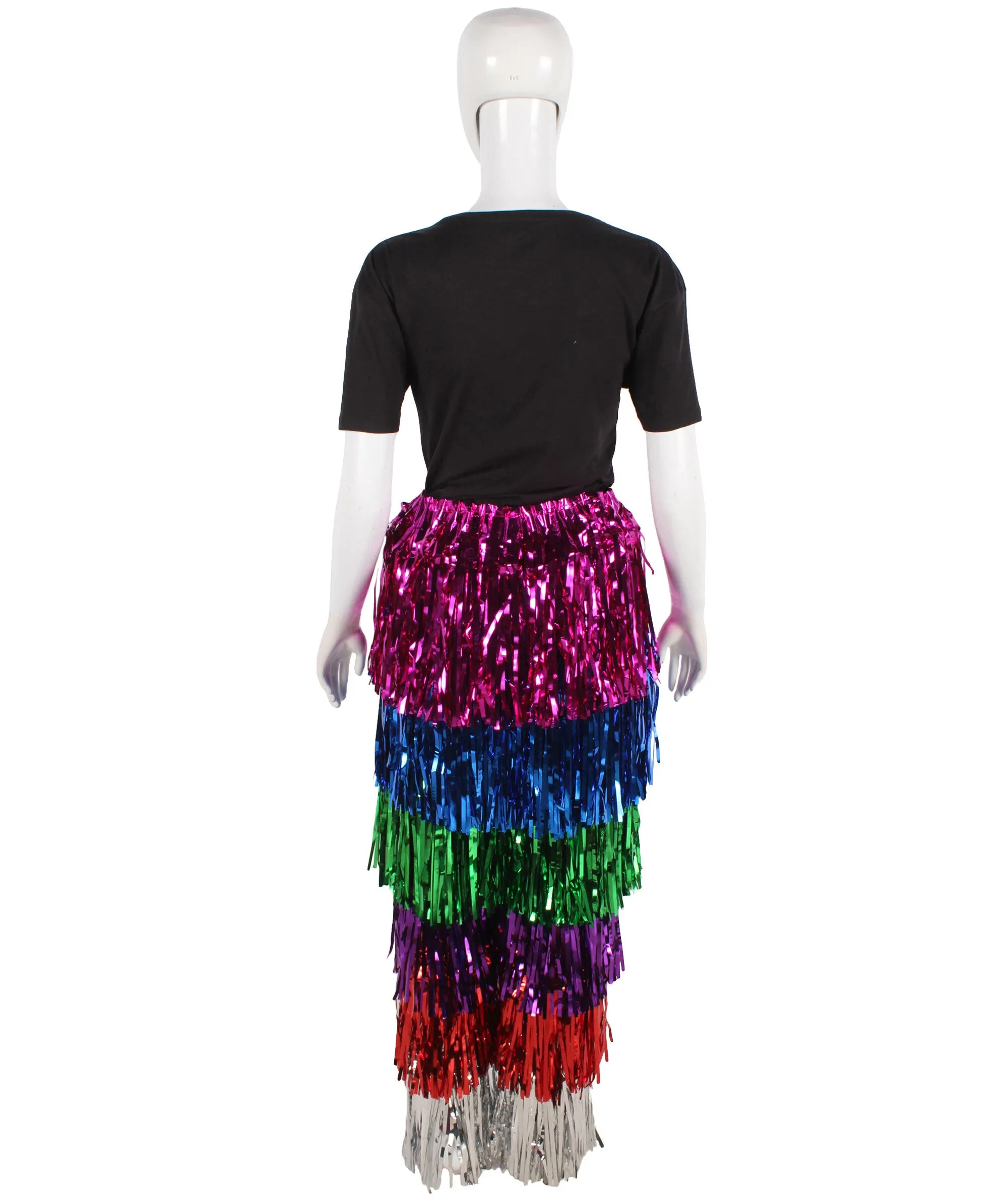 HPO Adult Women's Tinsel Wide Colorful Leg Pants, Perfect for Halloween, Tinsel Material