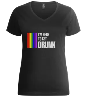 I'm Getting Drunk Design - Premium women's v-neck t-shirt