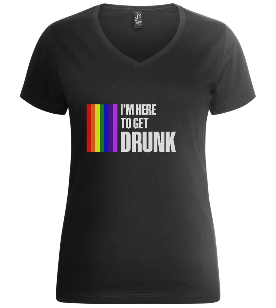 I'm Getting Drunk Design - Premium women's v-neck t-shirt