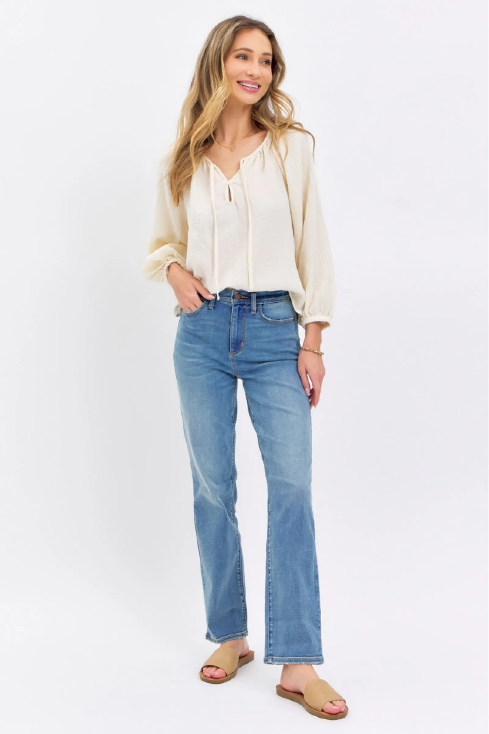 Judy Blue High Waist Straight Denim 8602