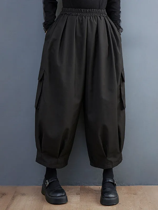 Loose Wide Leg Solid Color Casual Pants Bottoms