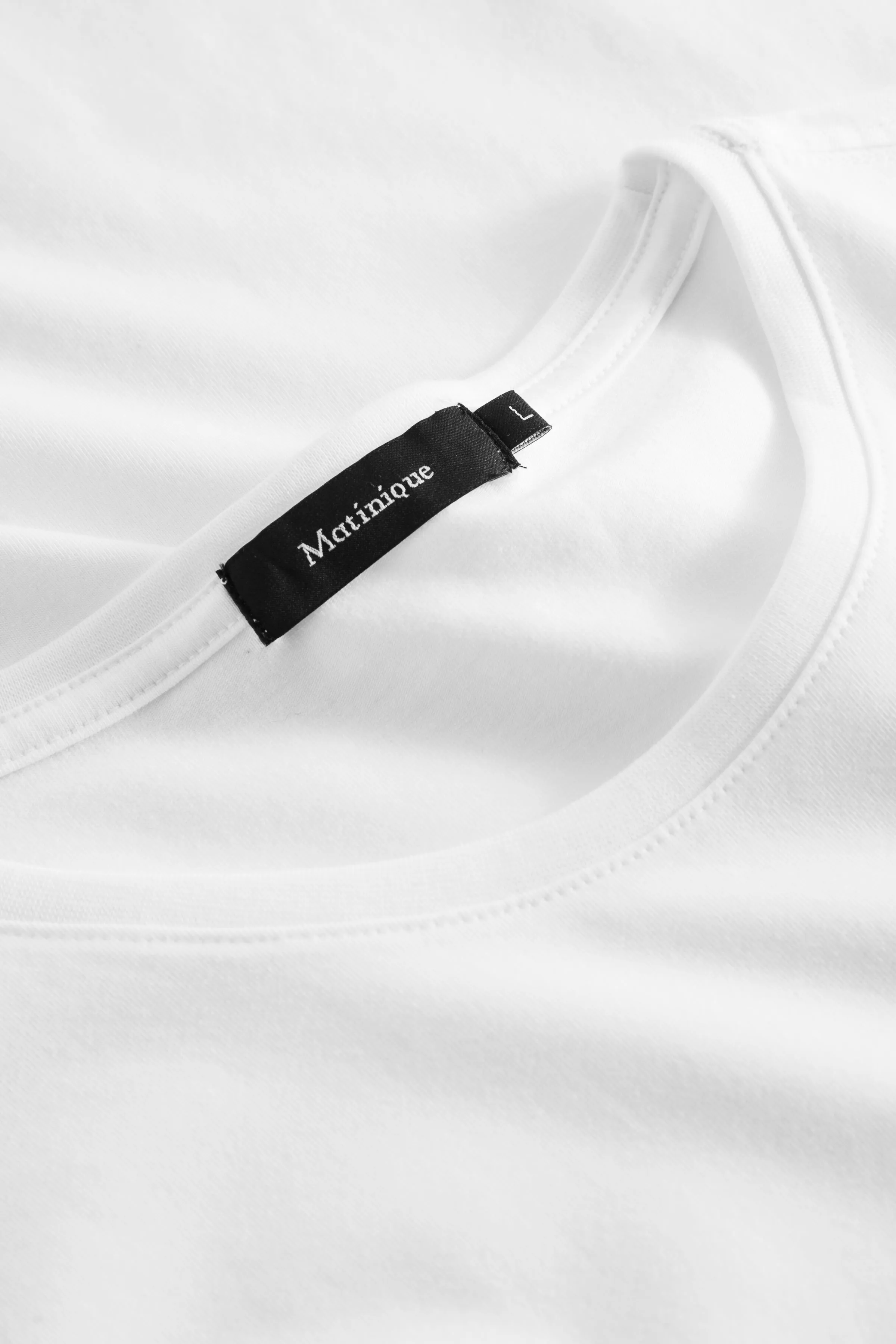 Matinique® Jermalink Cotton Stretch Crew T-Shirt/White - CORE AW24