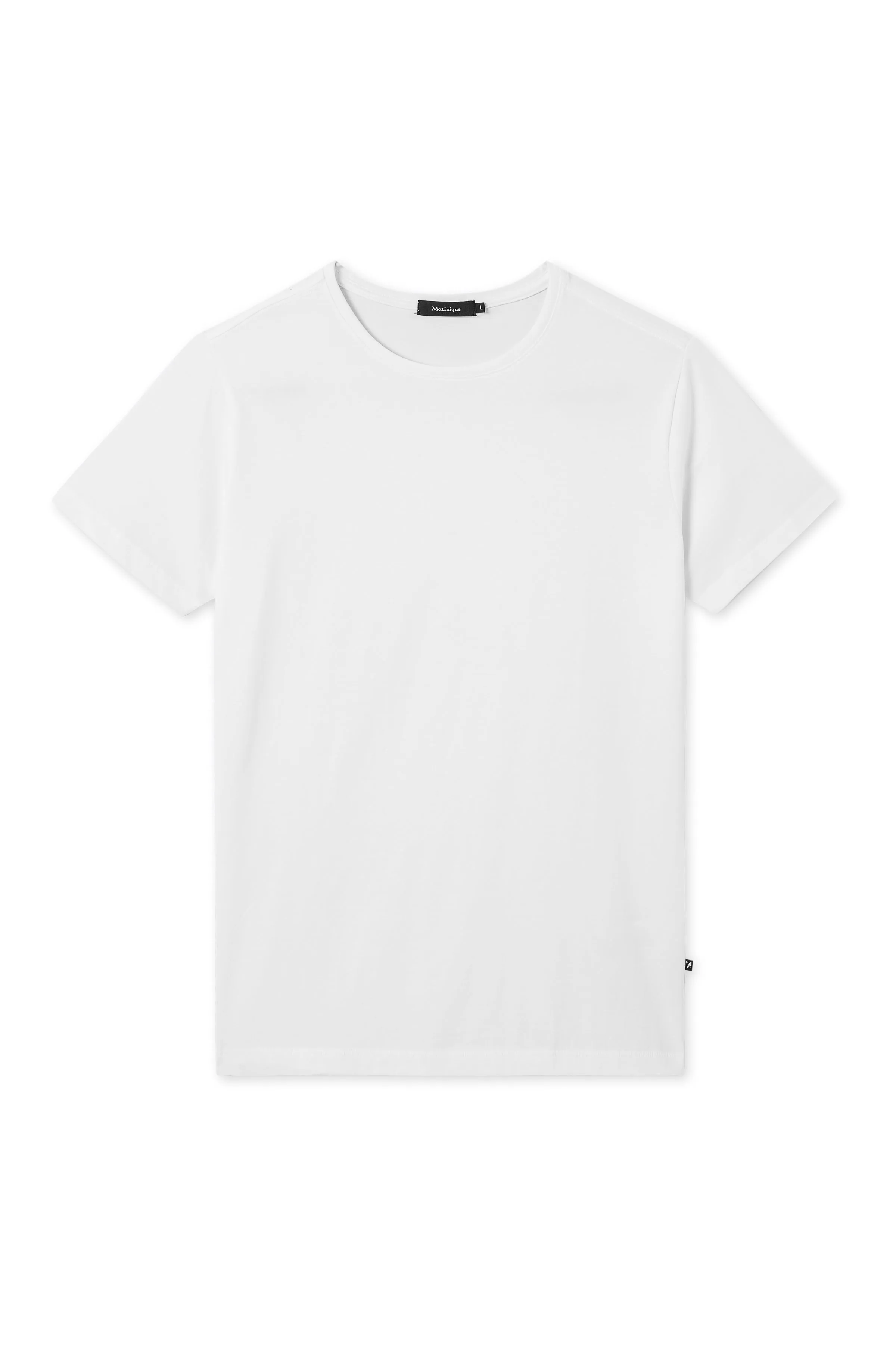 Matinique® Jermalink Cotton Stretch Crew T-Shirt/White - CORE AW24