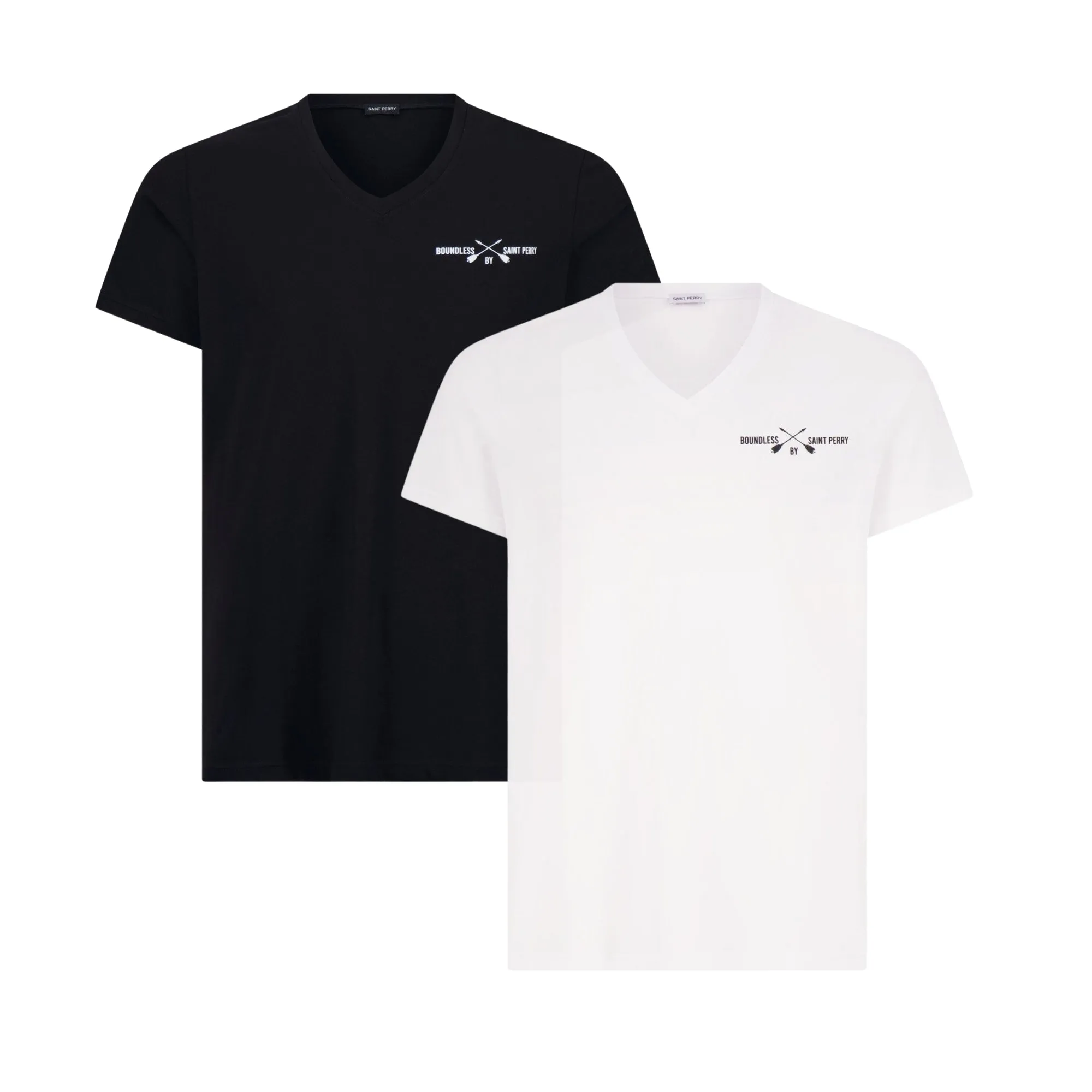 Men's V-Neck T-Shirt 2pcs Bundle