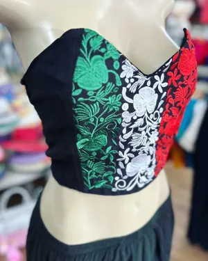 Mexican Tricolor Corset Top