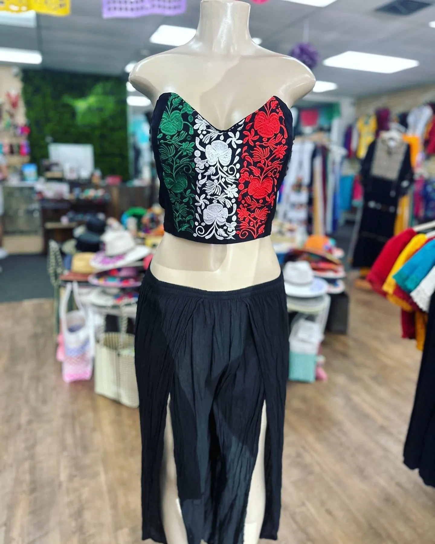 Mexican Tricolor Corset Top