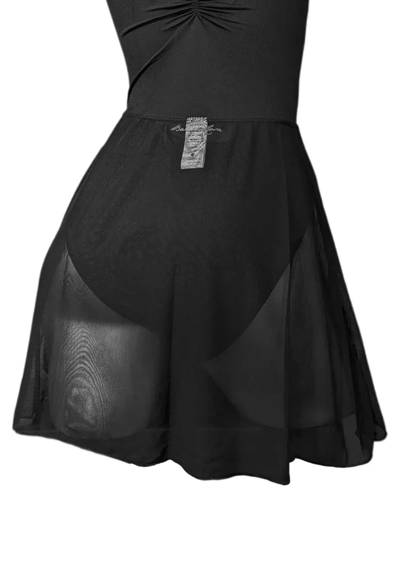 Mid-Length Mesh Pull-On Skirt (Noir)