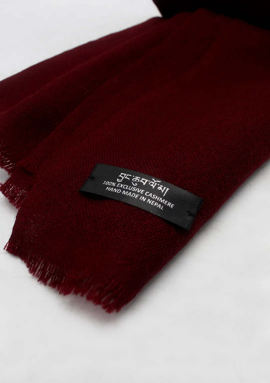 Monk Red  Maroon Cashmere  Large  Shawl