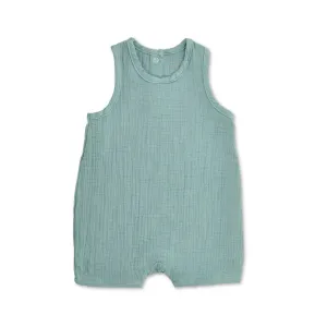 Muslin Sleeveless Coverall - Teal