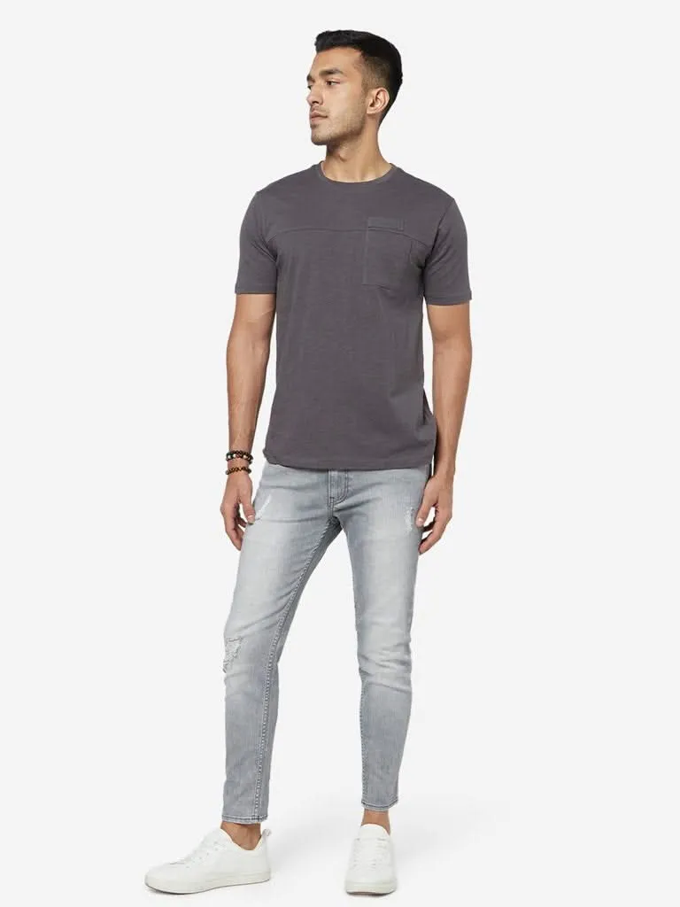 Nuon Charcoal Slim-Fit Cotton T-Shirt