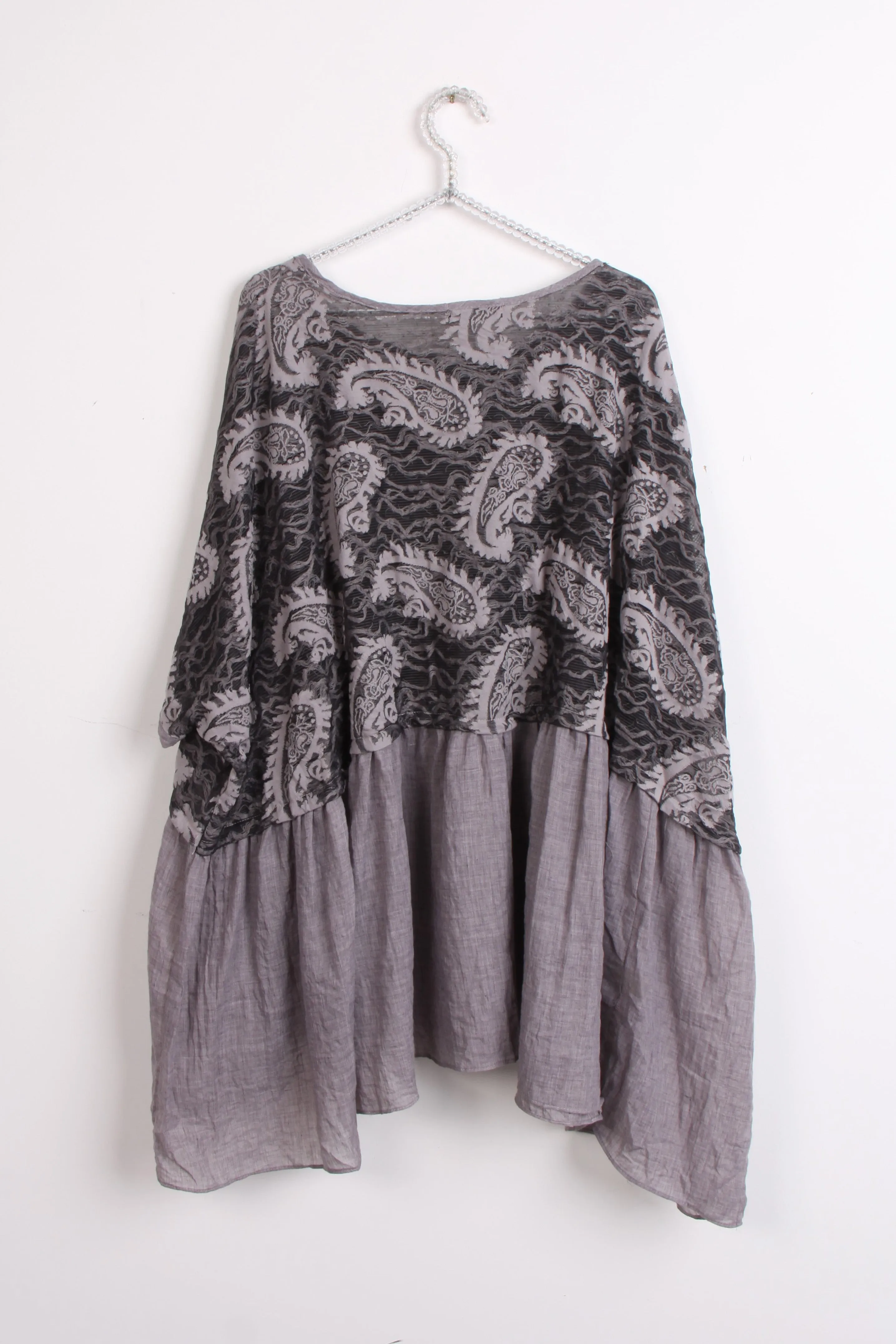 Oversized Paisley Knit Floaty Top