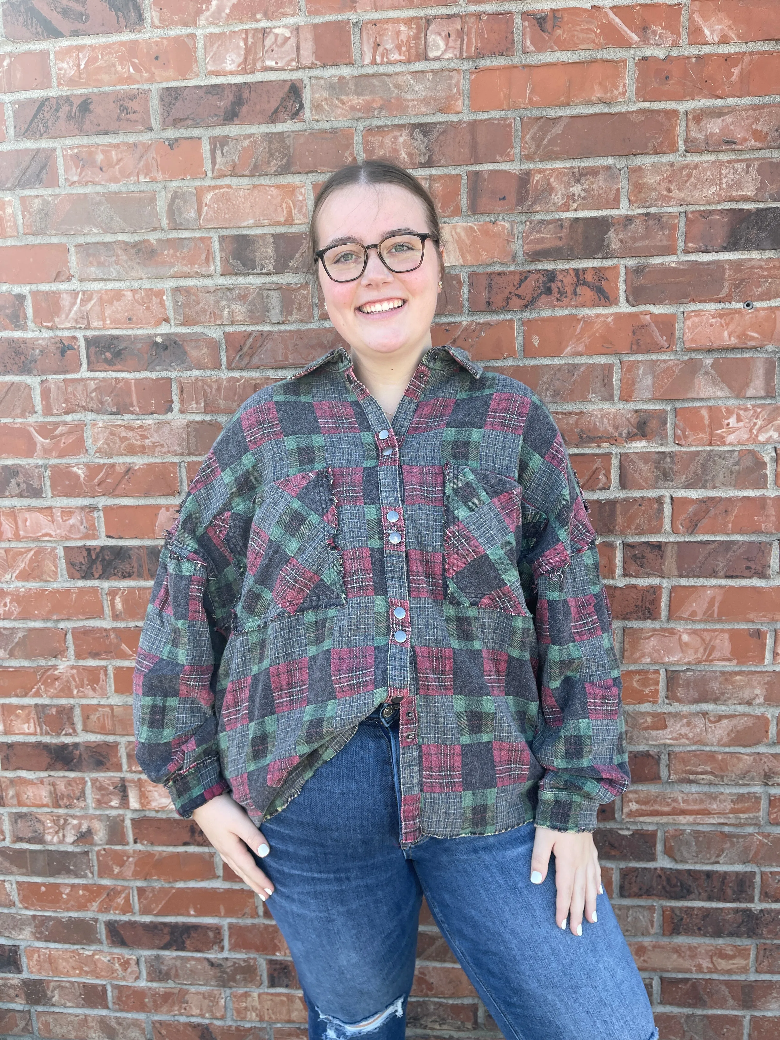 Patchwork Plaid Shirts