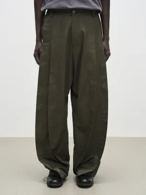 Pleated Wide Leg Casual Pants