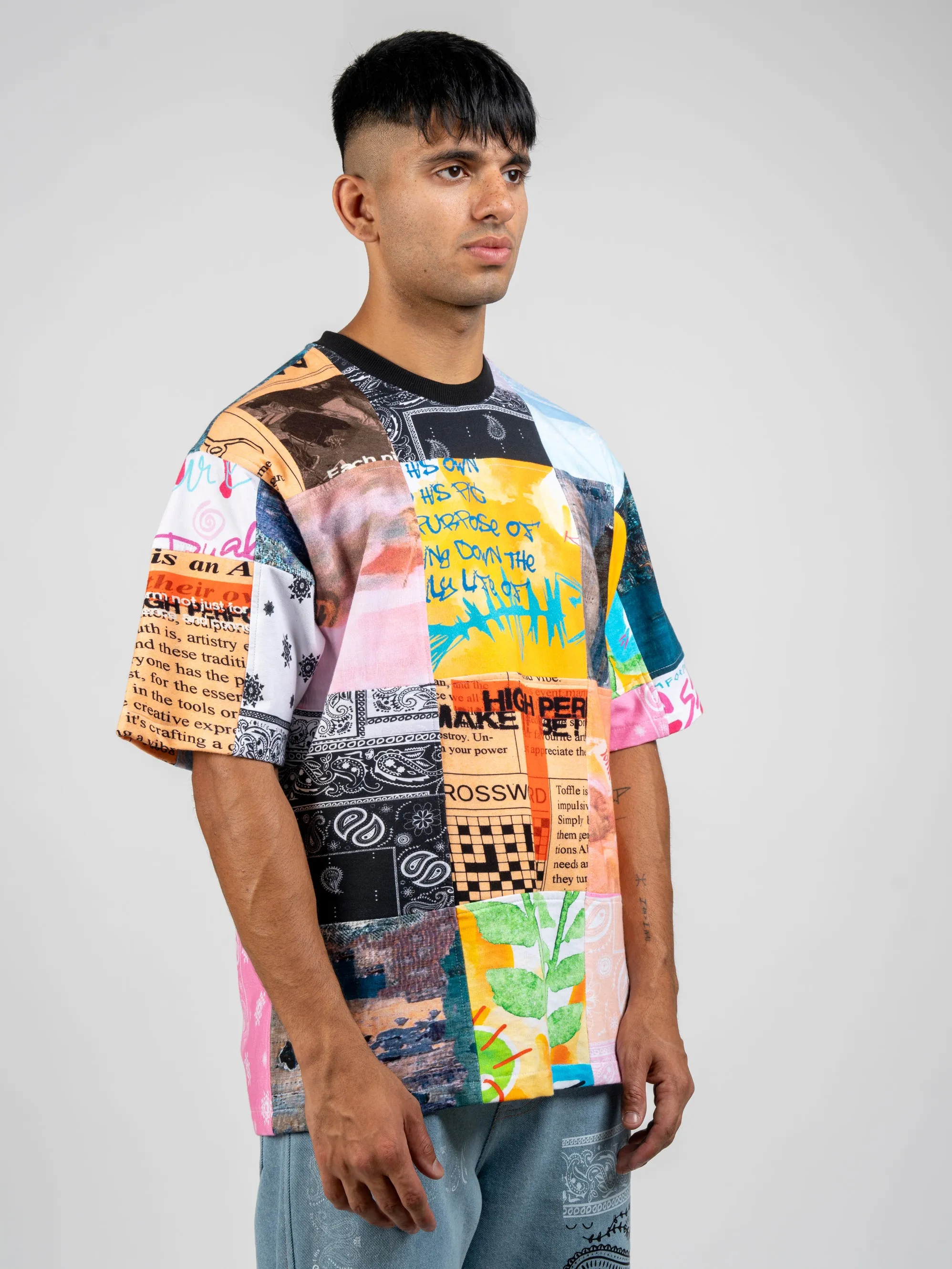 Print Patchwork T-shirt