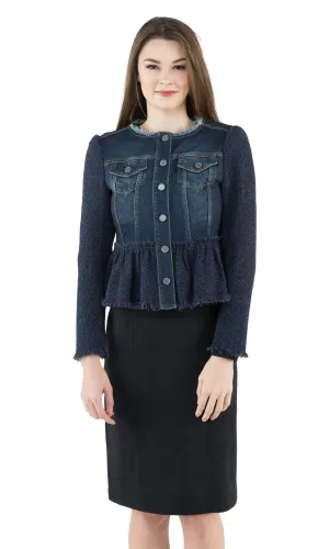 Rebecca Taylor Tweed Denim Jacket